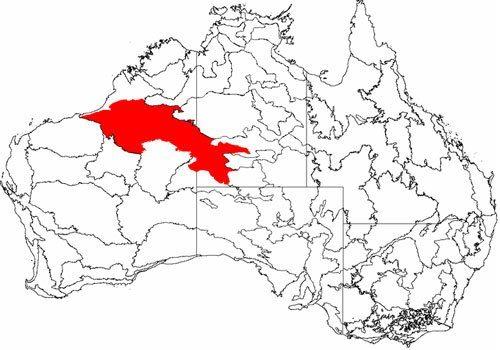 Австралийская Большая Песчаная-пустыня, карта