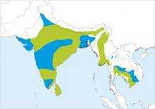 карта, гонгал, ареал, диапазон обитания