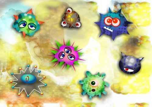 цветная картинка бактерий