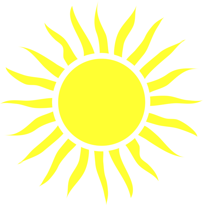 Цветные картинки веселого солнца с лучиками для детей