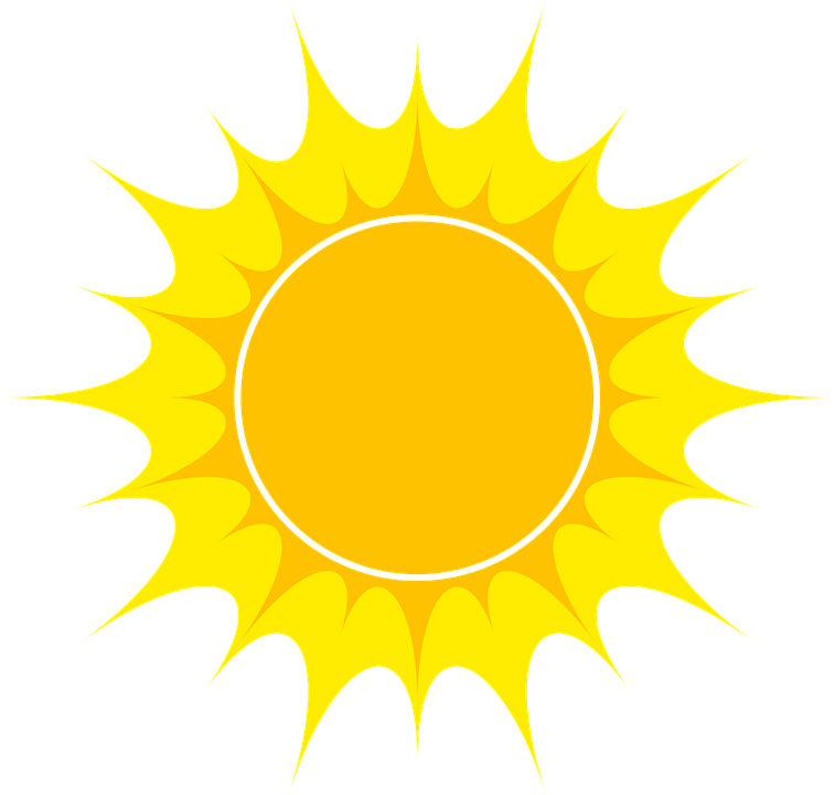 Цветные картинки веселого солнца с лучиками для детей