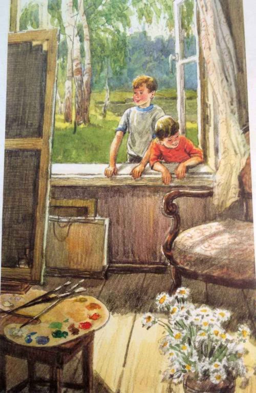 Сочинение-описание картины Е. В. Сыромятниковой «Первые зрители»