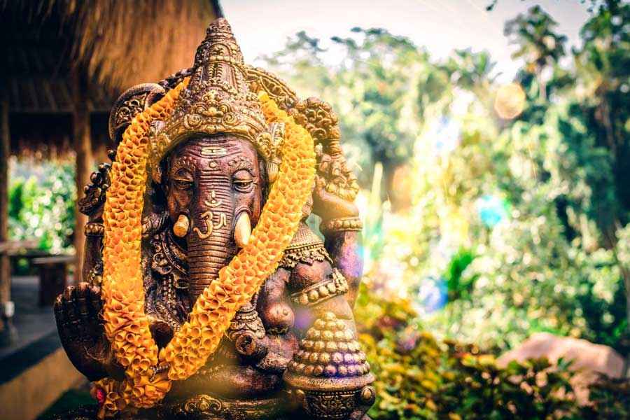 священное животное, слон, индия, статуя, фото