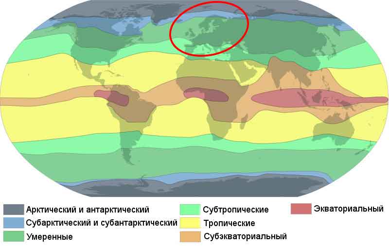 Какой климат в Европе? Описание, типы, карта и таблица