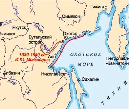 Иван Москвитин — биография, открытия и карта с маршрутом экспедиции