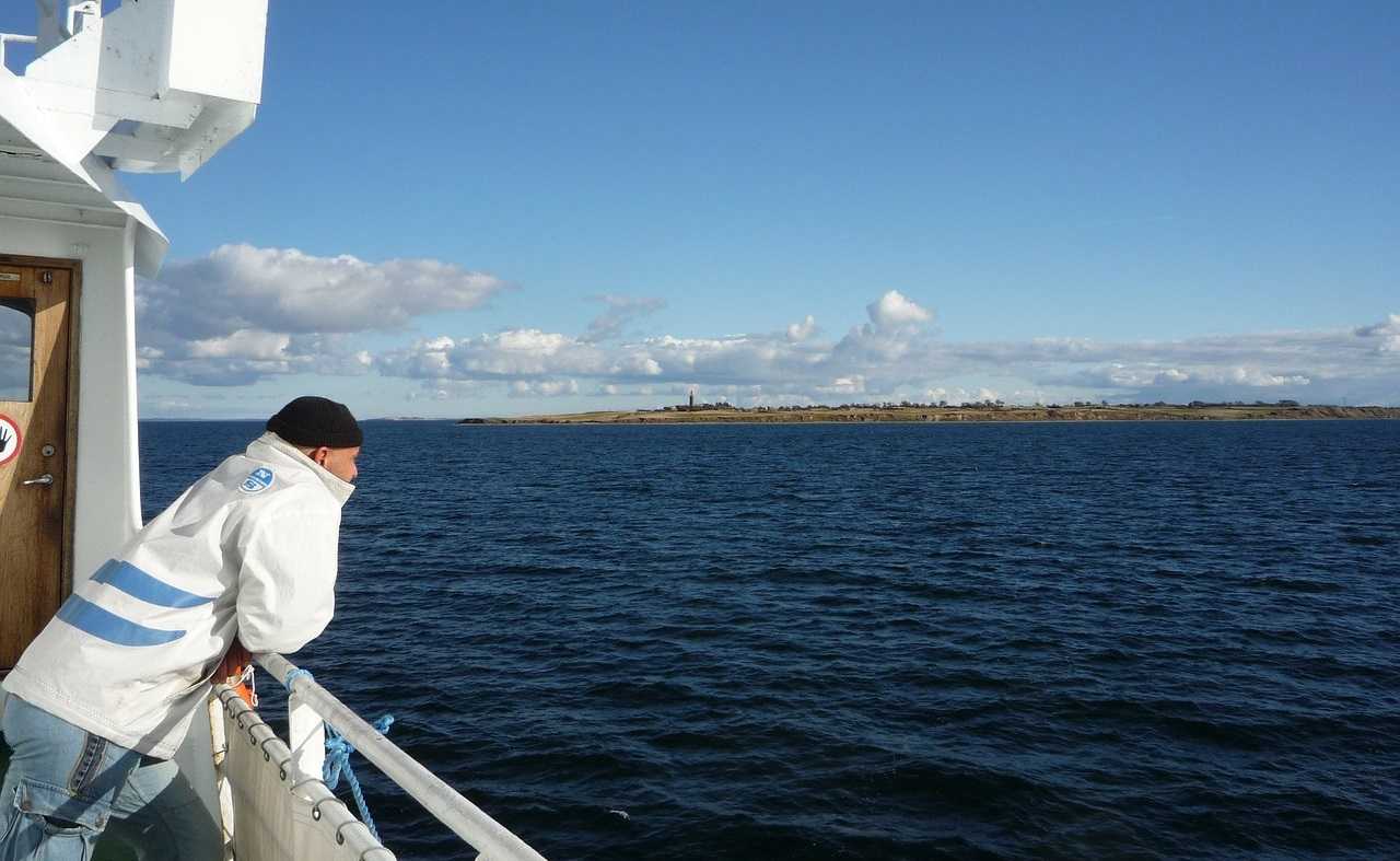 моряк, мужчина, море, судно, корабль