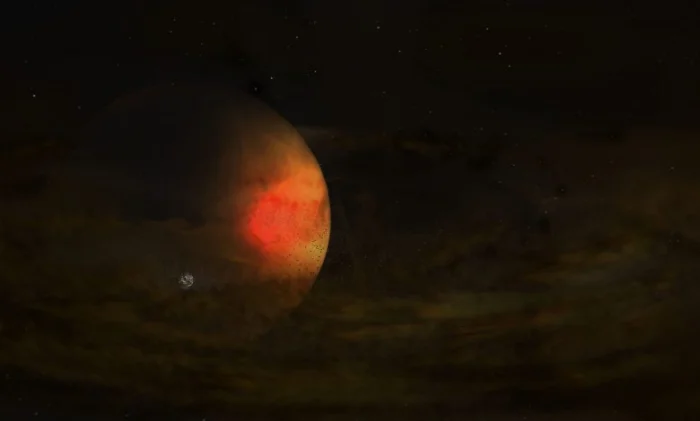 Газ в диске у молодой планеты: открытие ALMA